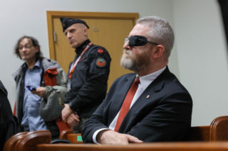 Grzegorz Braun po rozprawie