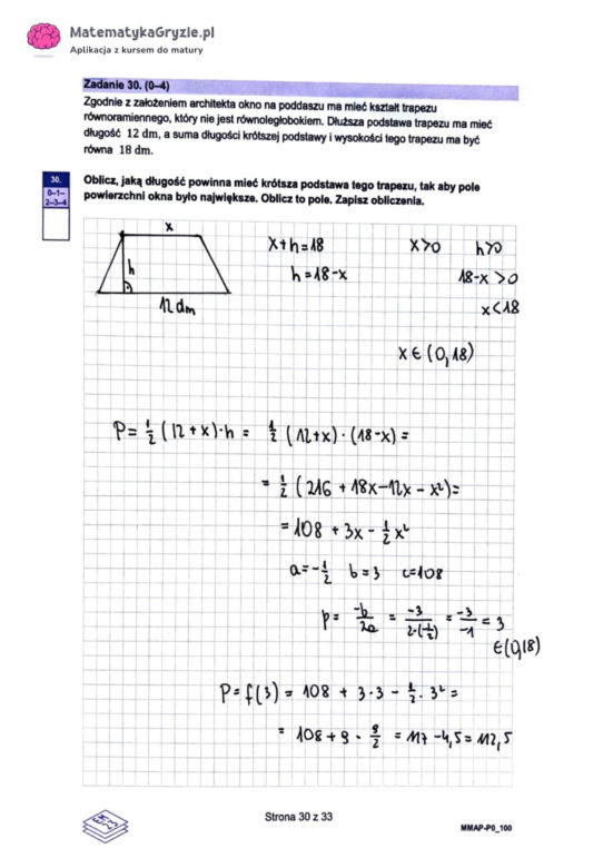 Matura próbna 2023 - odpowiedzi z matematyki
