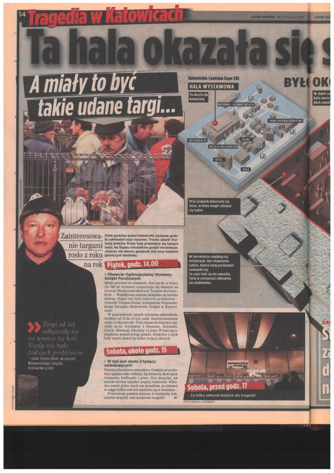 Katastrofa hali MTK w Katowicach. Materiały archiwalne