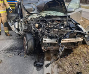 Groźny wypadek na ul. Grunwaldzkiej w Bydgoszczy. Jedna osoba poszkodowana 