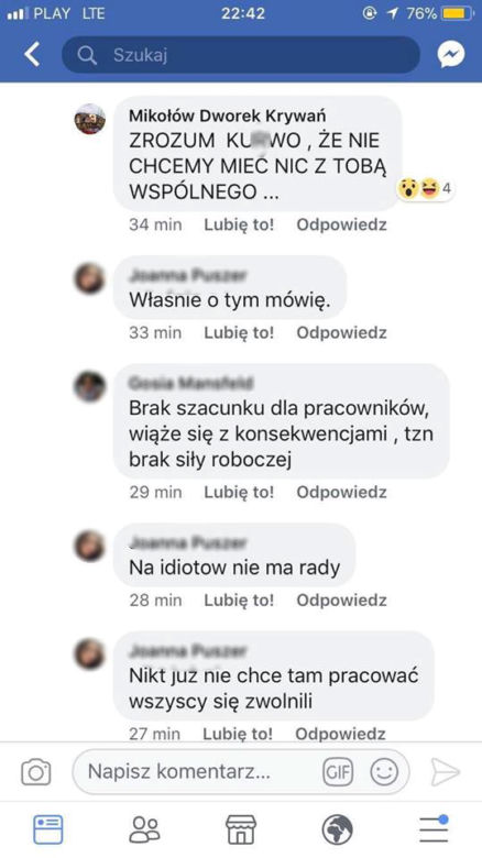 Brak szacunku dla pracownika