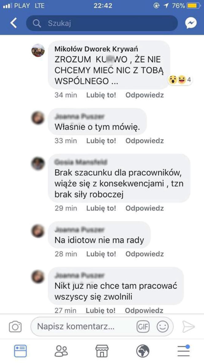 Brak szacunku dla pracownika