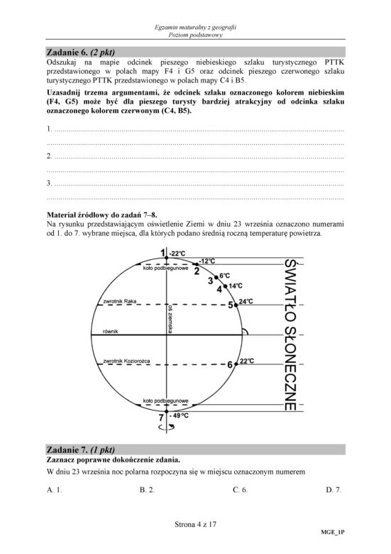 Matura 2018 - Geografia poziom podstawowy. Arkusze egzaminacyjne, stara matura