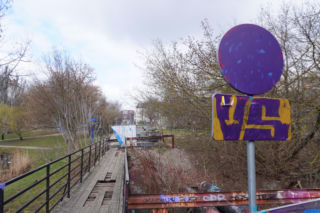 Kładka w Parku Skaryszewskim nieczynna od 2022 roku