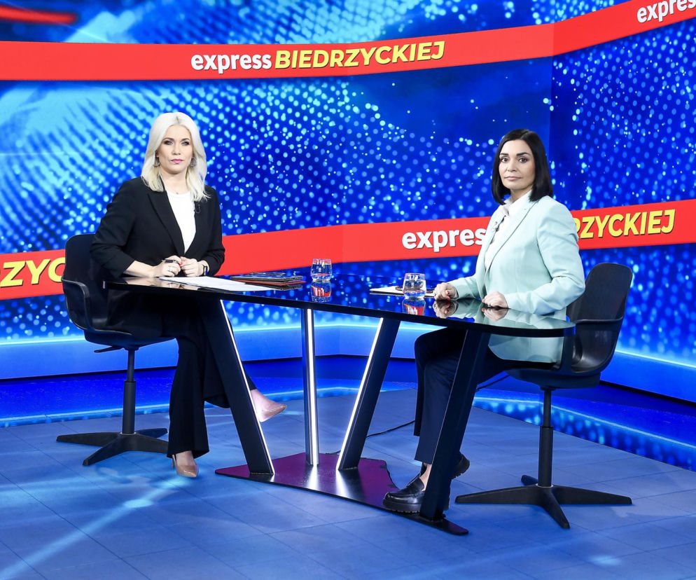Dziennikarka Kamila Biedrzycka i Magdalena Sroka w studio Expressu Biedrzyckiej. O raporcie ws. Pegasusa czytaj w SE Polityka.