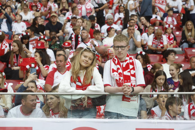 Kibice na meczu Polska-Nigeria