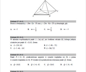 Matura poprawkowa 2019 - MATEMATYKA [ARKUSZE CKE, ZADANIA, ODPOWIEDZI]