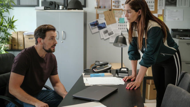 Barwy szczęścia odc. 3290. Celina (Orina Krajewska), Marcin Kodur (Oskar Stoczyński)