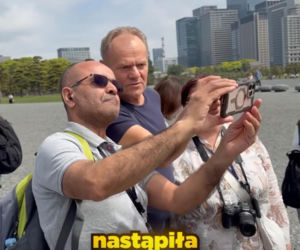 Donald Tusk biega po Tokio