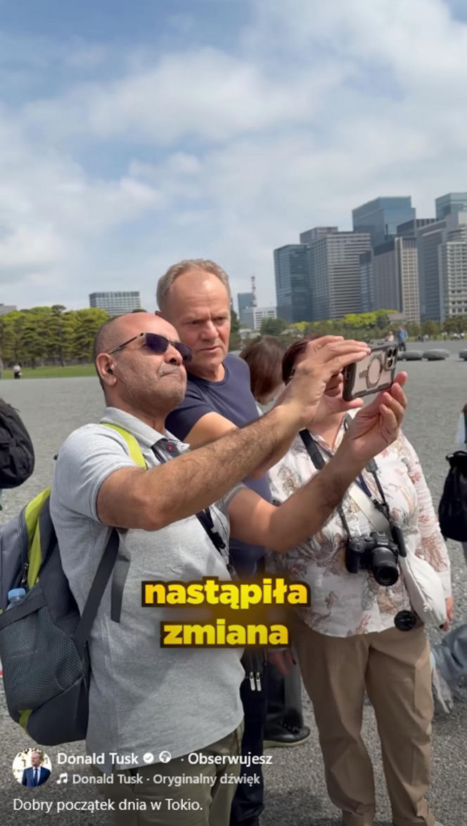 Donald Tusk biega po Tokio