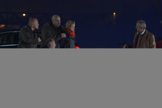Pierwsza miłość. Krzyś (Mariusz Jakus), Romuś (Grzegorz Skrzecz), Karol Weksler (Karol Strasburger), Andrzej (Jerzy Bończak), Sabina (Urszula Dębska)