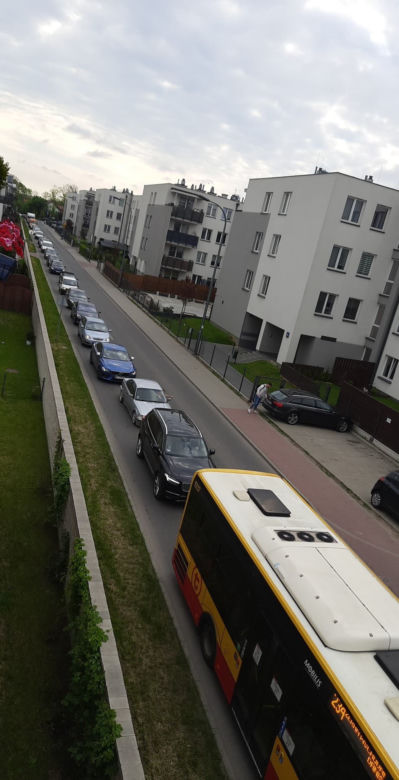 Ogromne korki na Białołęce w Warszawie