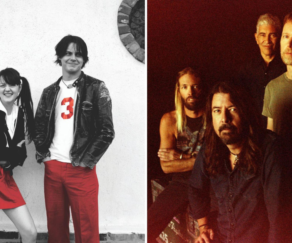 Duet The White Stripes, obok członkowie zespołu Foo Fighters. O rankingu rockowych hitów przeczytasz na EskaRock.