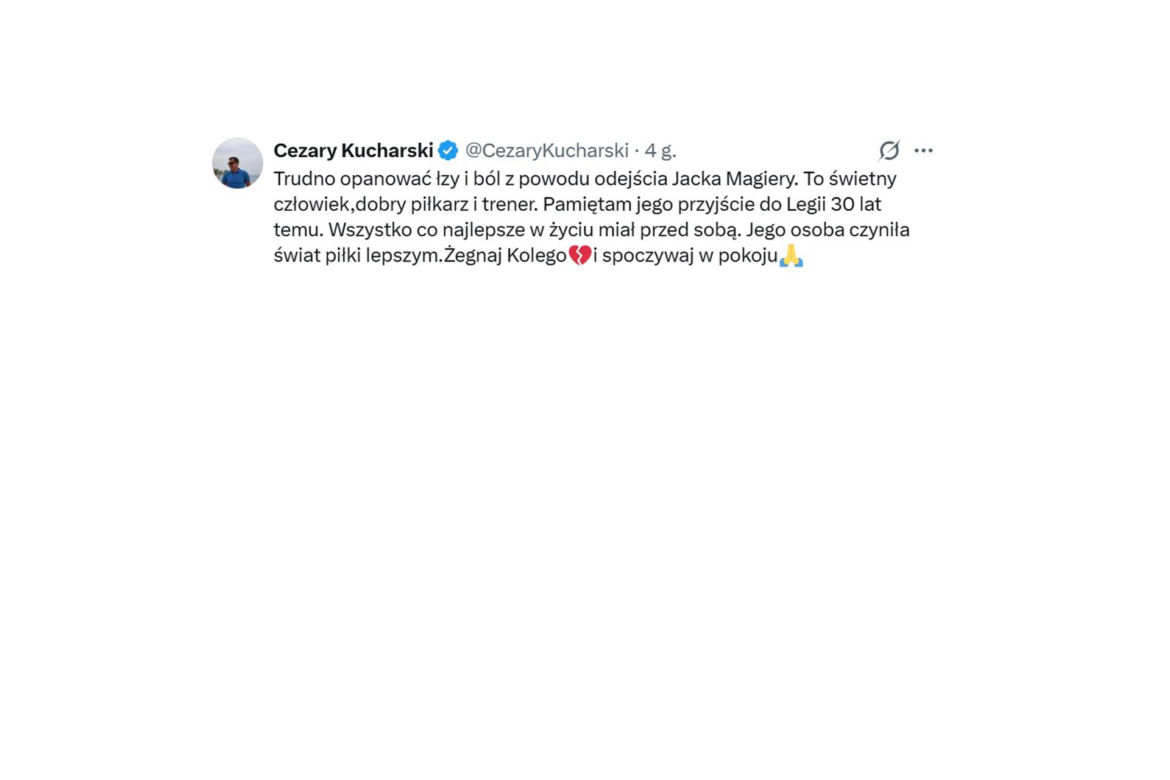 Jacek Magiera nie żyje. Tak go żegnają