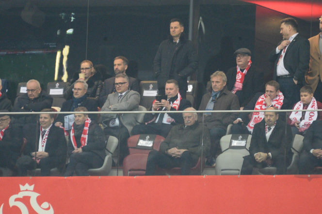 Karol Nawrocki i Przemysław Czarnek na mecze Polska - Albania