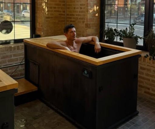 Robert Lewandowski na meczu baseballa Chicago White Sox
