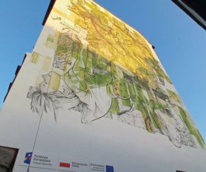 Ekologiczny mural przy Rondzie Giedroycia w Szczecinie