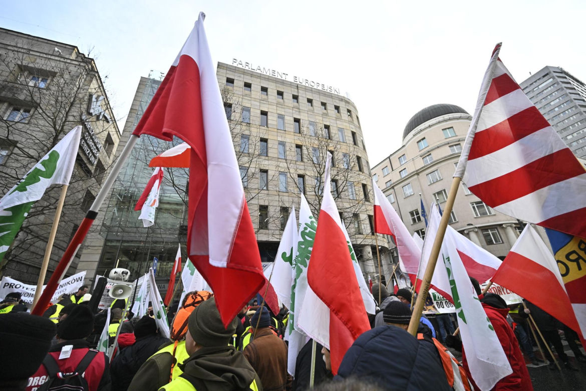 Rolniczy protest w Warszawie