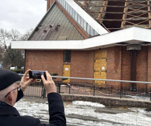 Spalony kościół w Lublinie