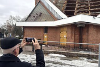 Spalony kościół w Lublinie