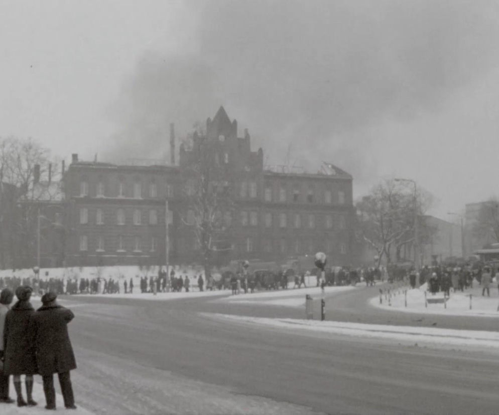 Pożar sądu w Olsztynie - 1976 r.