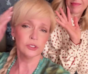 Barwy szczęścia nowy sezon na planie. Małgorzata (Adrianna Biedrzyńska), Malwina (Joanna Gleń)