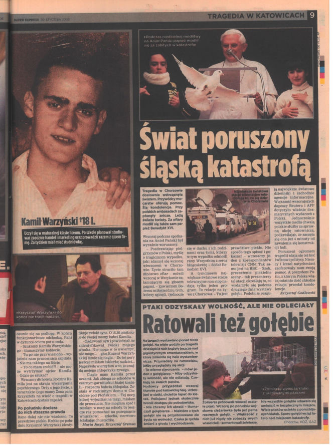 Zawalenie hali w Katowicach - archiwalne wydania "Super Expressu"