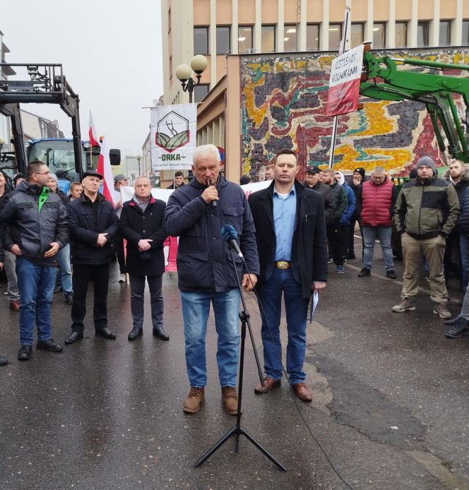 Rolnicy z regionu Siedleckiego protestowali w Siedlcach