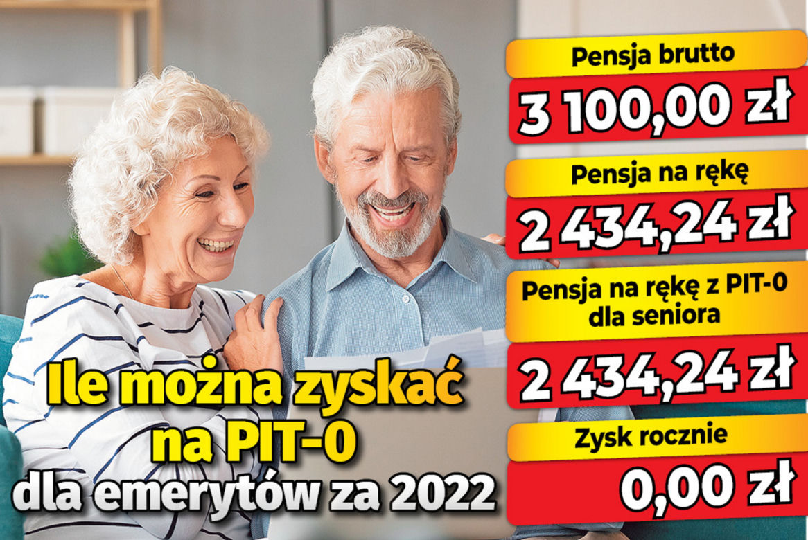 Ile można zyskać na PIT-0 dla emerytów za 2022