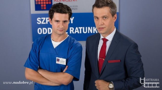 Na dobre i na złe odc. 547. Andrzej Falkowicz (Michał Żebrowski), Adam Krajewski (Grzegorz Daukszewicz)