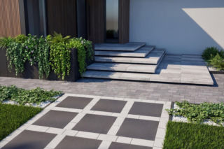 Płyty chodnikowe, palisady i stopnie schodowe, które sprawdzą się w strefie wejściowej