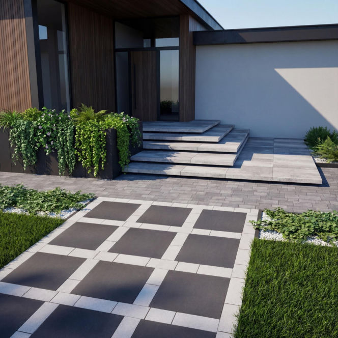 Płyty chodnikowe, palisady i stopnie schodowe, które sprawdzą się w strefie wejściowej