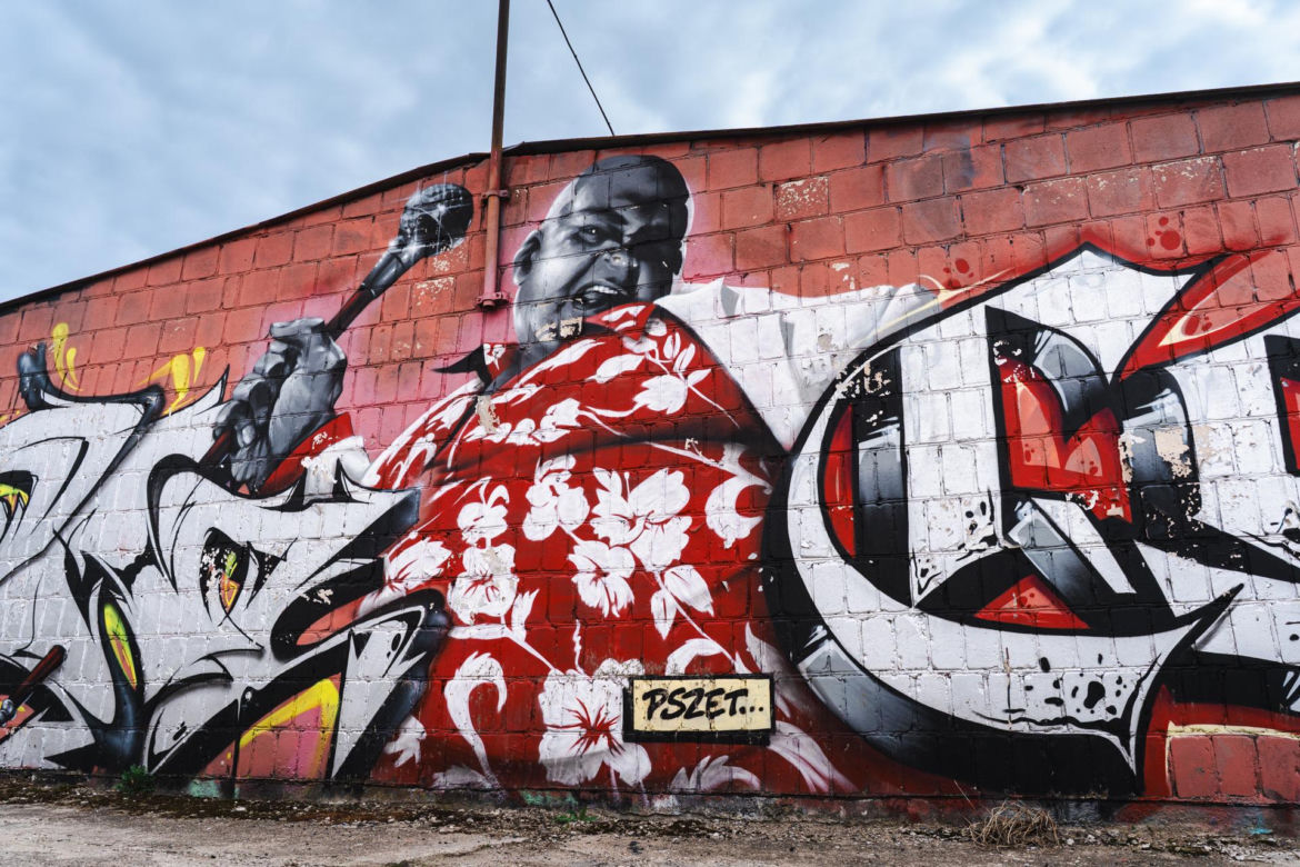 Przy ul. Mieszka I w Siedlcach można podziwiać całą galerię murali i graffiti