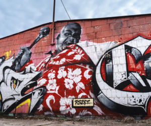 Przy ul. Mieszka I w Siedlcach można podziwiać całą galerię murali i graffiti