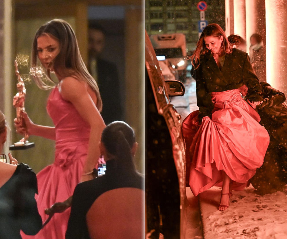 Anna Lewandowska wychodzi z Gali Mistrzów Sportu