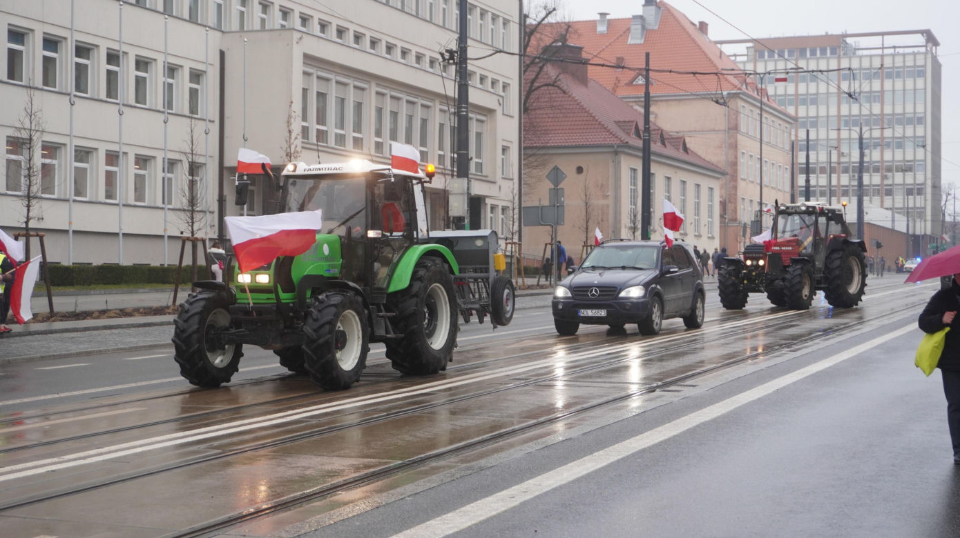 Protest rolników w Olsztynie, 20 lutego