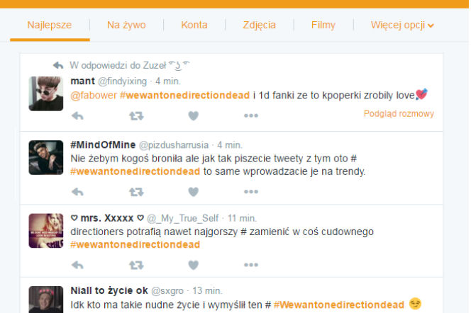 We want One Direction Dead na Twitterze