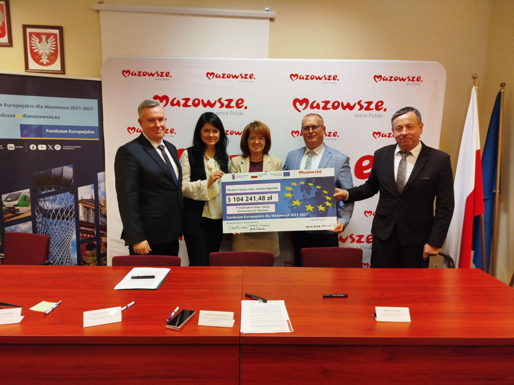 Ponad 13,7 mln zł z UE na modernizacje sieci wodociągowych w gminach Zbuczyn, Bielany i Platerów