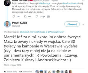 Kukiz popłynął i straci władzę