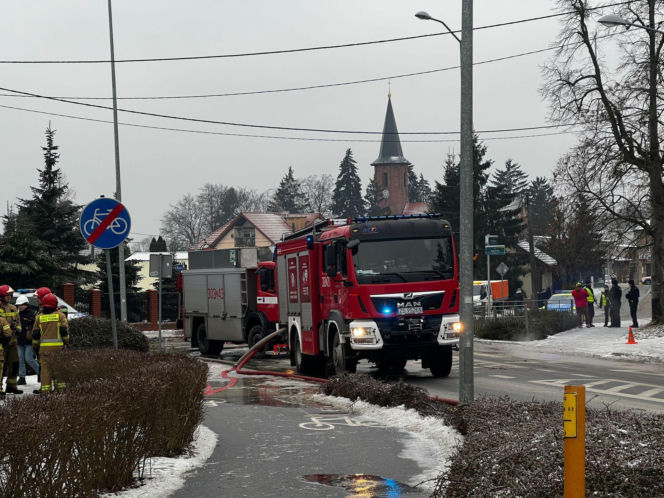 Pożar gazociągu w Szczecinie