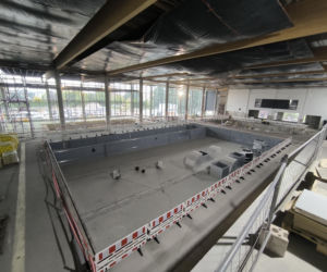 Modernizacja Pływalni Akwawit w Lesznie stan na październik 2026