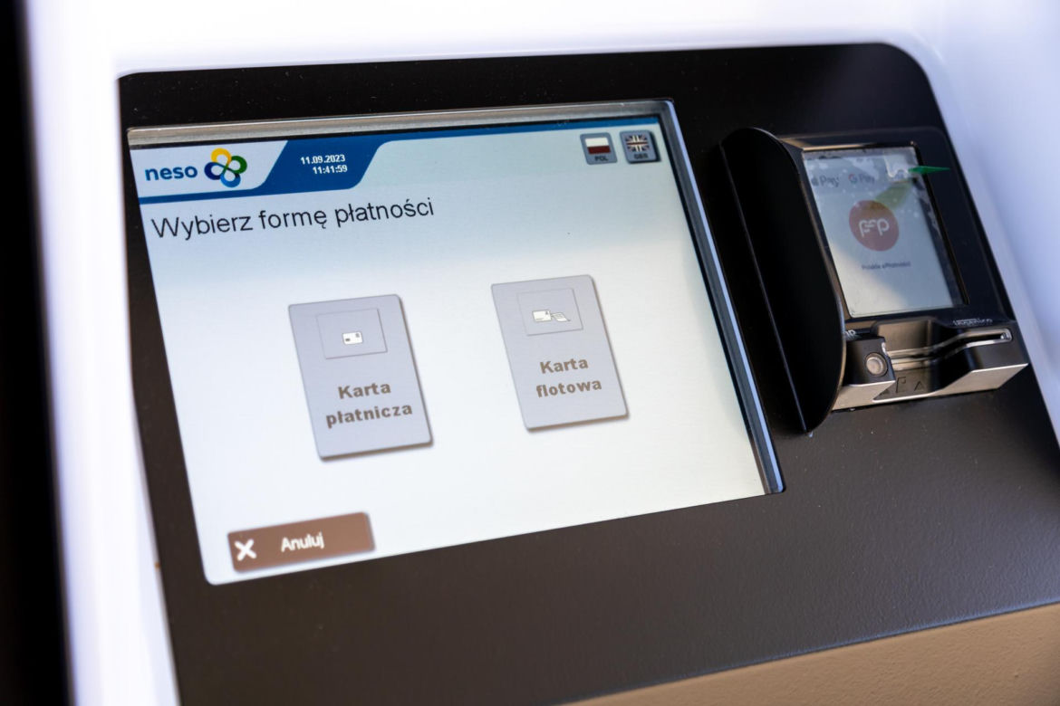 Pierwsza stacja tankowania wodoru w Polsce – terminal płatniczy