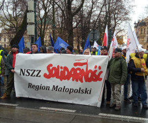 Wielki protest hutników w Krakowie