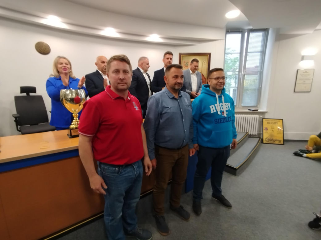 Społeczność sportowców i kibiców rugby z Siedlec uczciła największy z dotychczasowych sukcesów w historii klubu