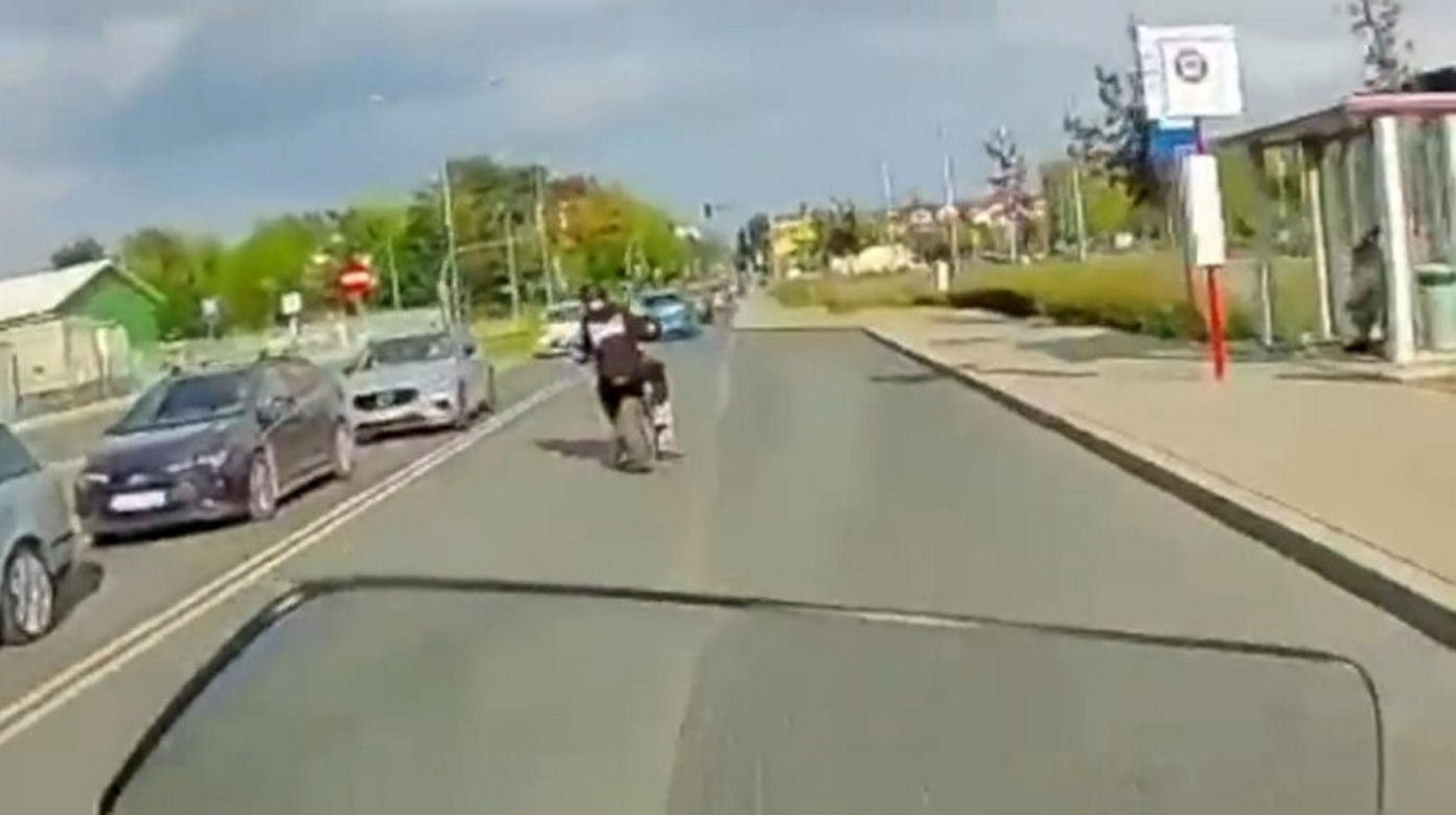 Szaleńcza ucieczka ulicami Piaseczna