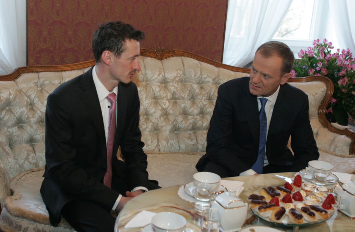 Adam Małysz i Donald Tusk