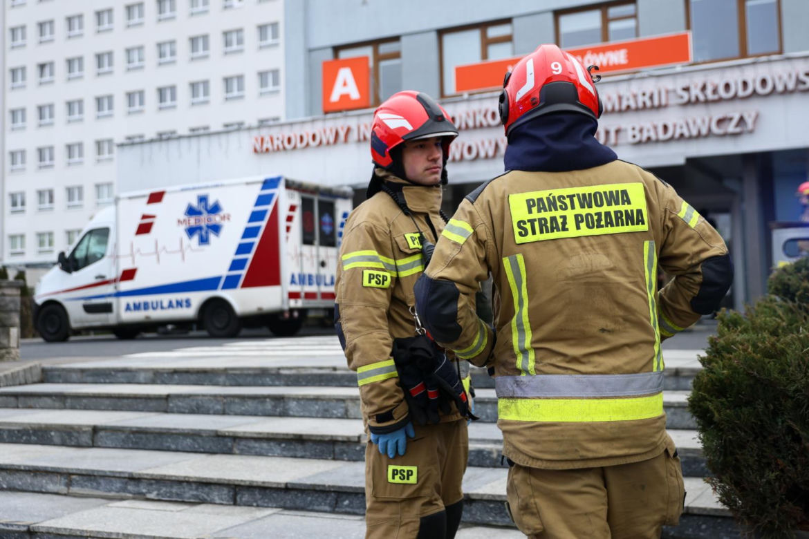 Ewakuacja w Narodowym Instytucie Onkologii (17.01.2025)