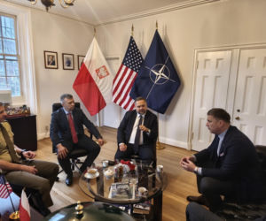 Konrad Gołota podczas wizyty w USA