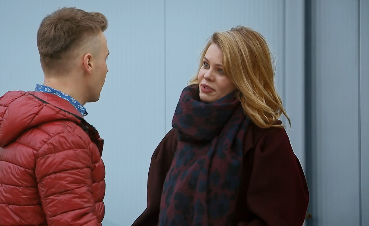Barwy szczęścia, odcinek 2645: Sławka (Ewelina Serafin), Patryk (Konrad Skolimowski)
