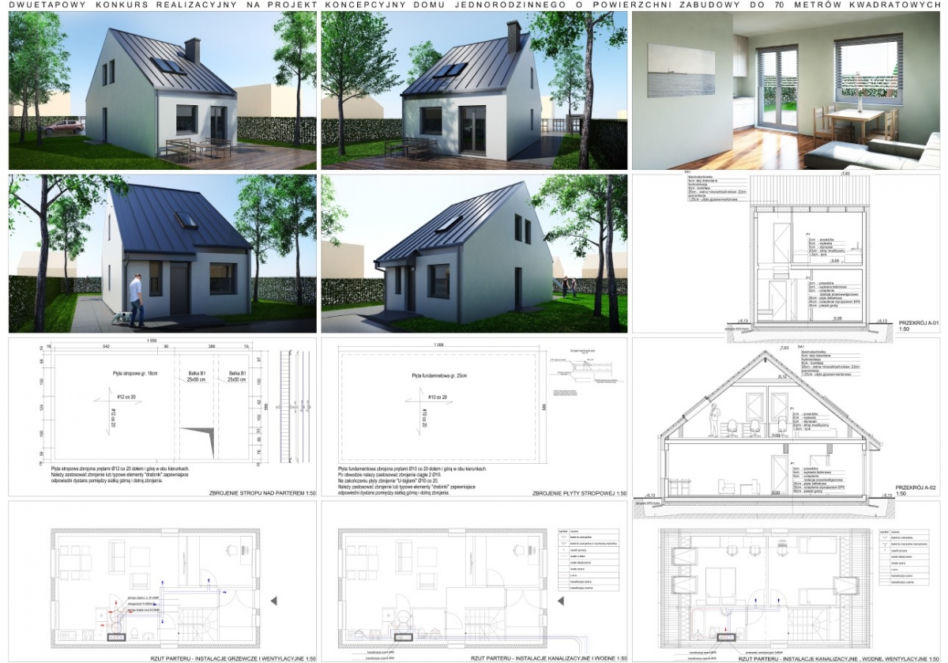 Konkurs na projekt domu o powierzchni do 70 metrów kwadratowych: wyniki